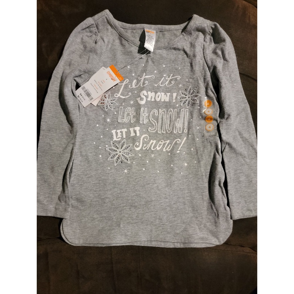 Gymboree cozy ski lodge let it snow‎ shirt size 4 nwt